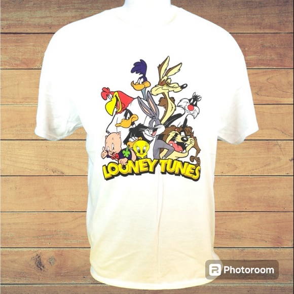 Vintage Looney Tunes Gang Men’s XL Y2K T Shirt Taz Daffy Duck Porky Tweedy Wile - Picture 1 of 8